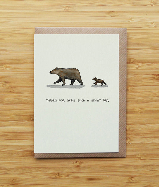 Bear and Cub Walking Dad