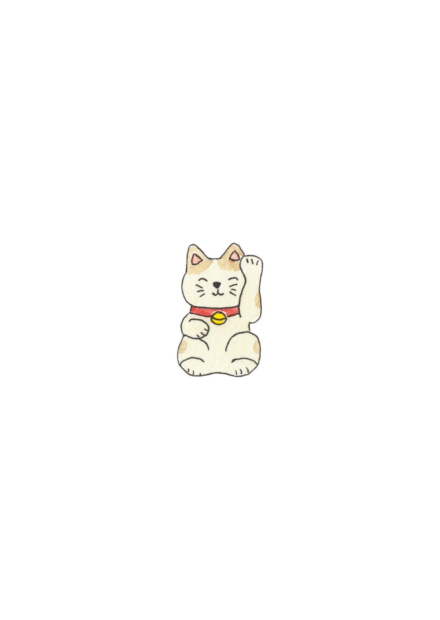 Lucky Cat Card or Print