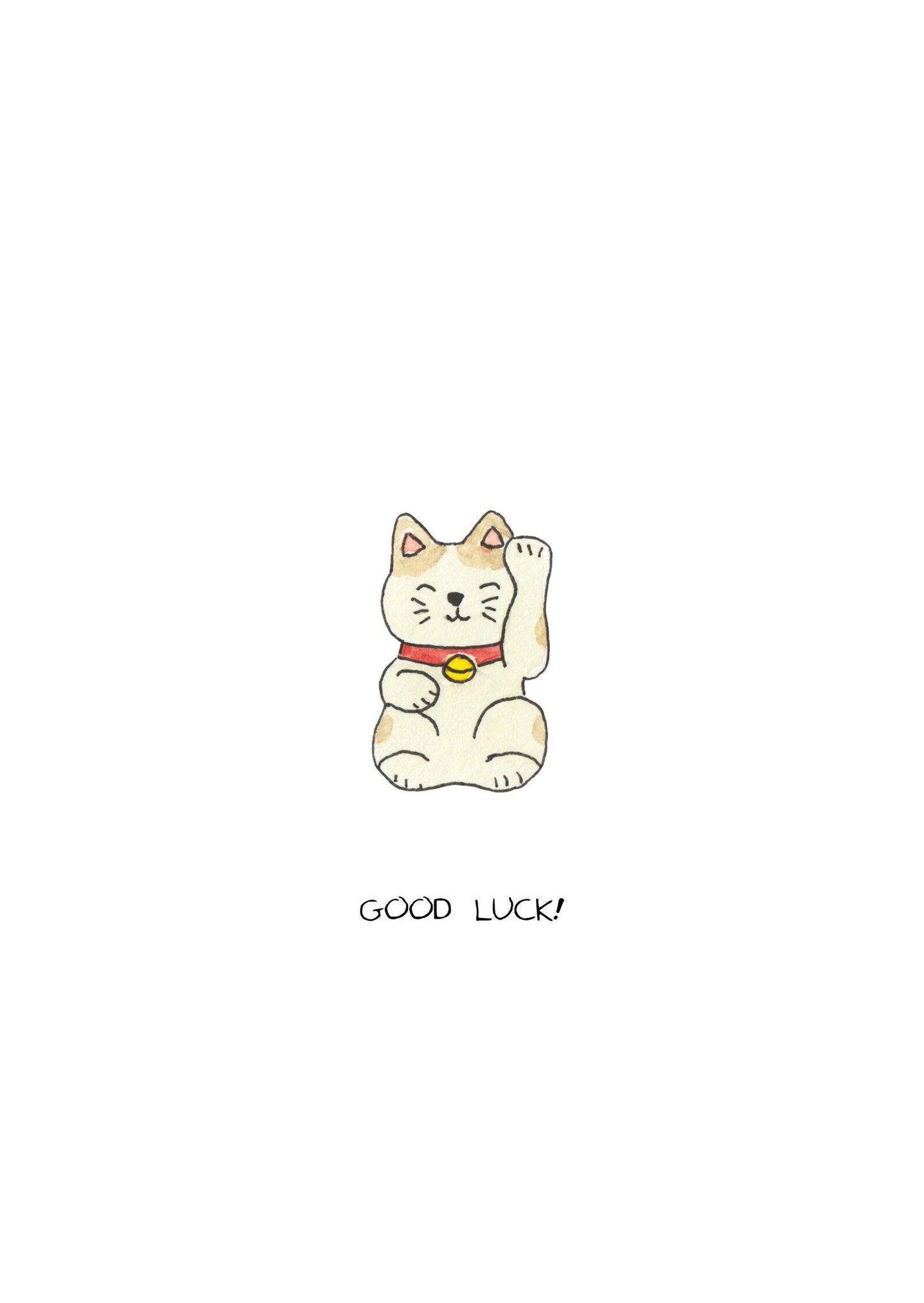 Lucky Cat Card or Print
