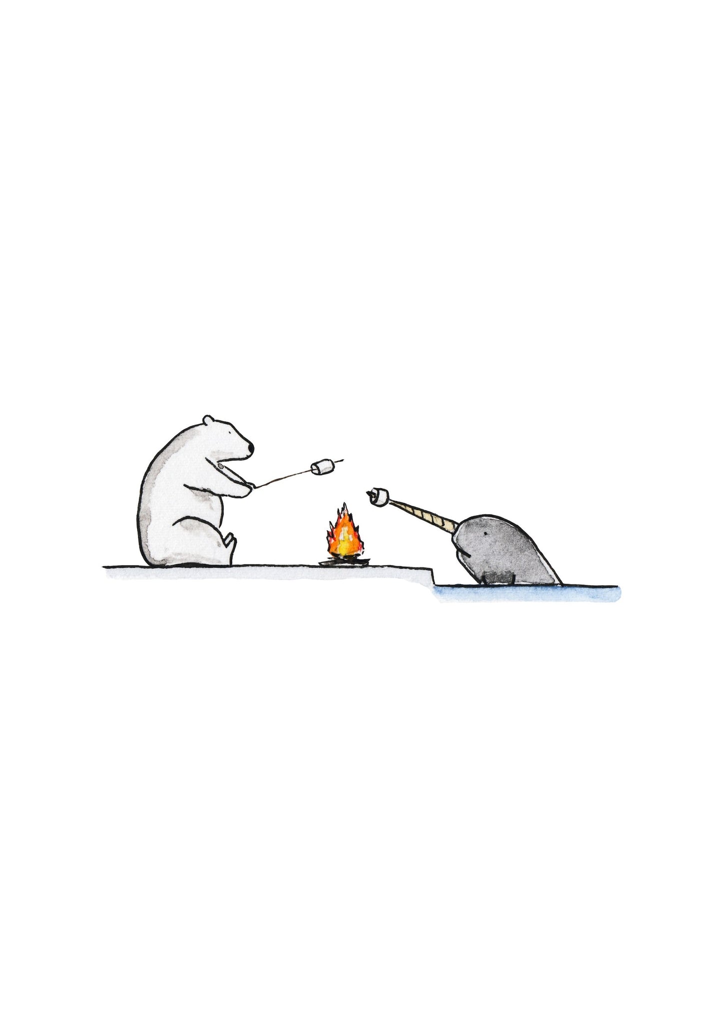 Narwhal and Polar Bear