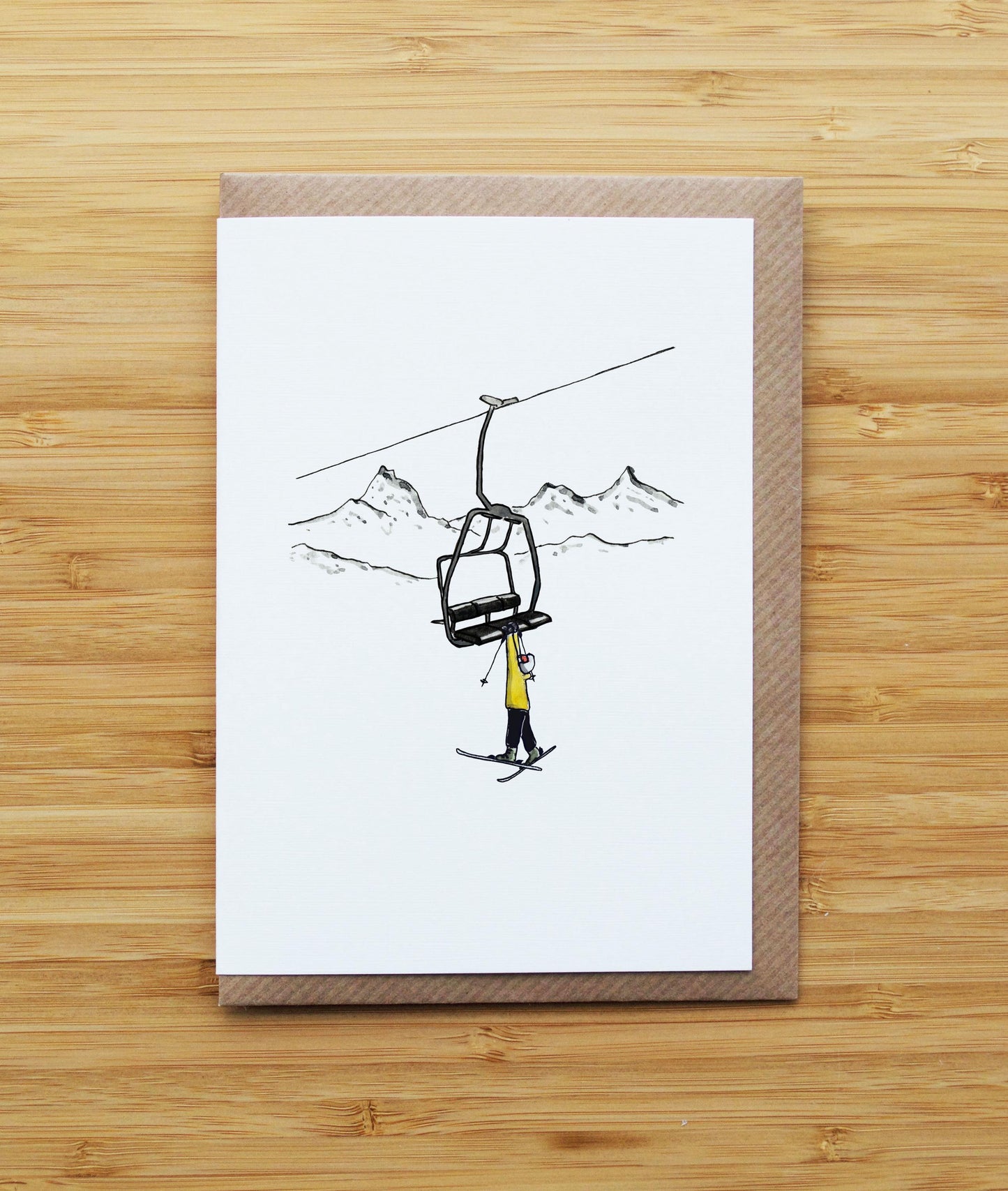 Skier Hanging from Chairlift