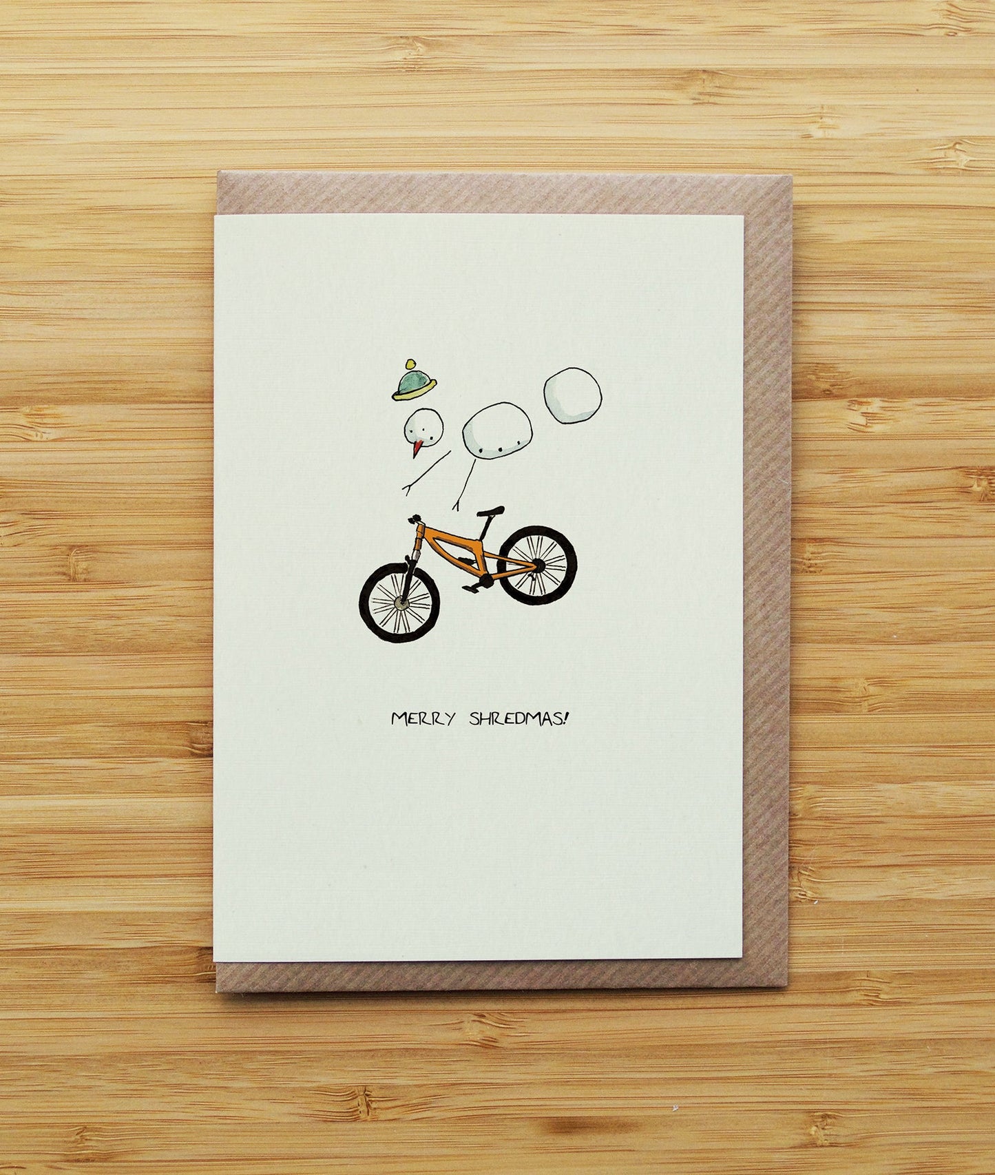 Snowman Mountain Bike Christmas
