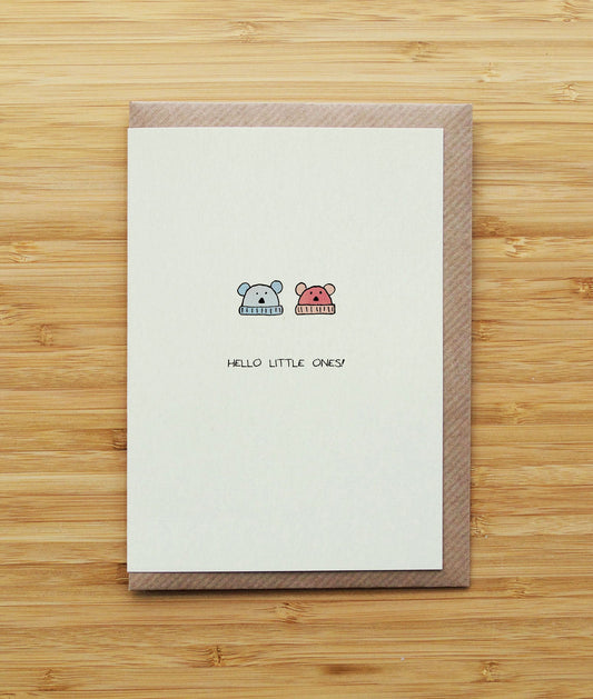 Baby Twin Hats Blue & Pink