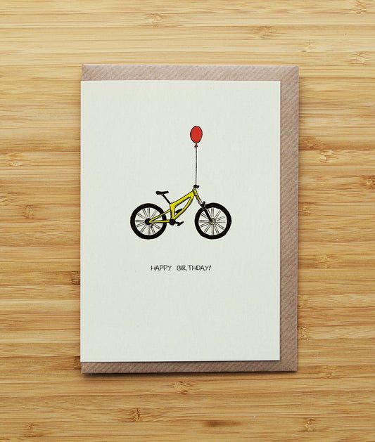 Mountain Bike Birthday - Yellow
