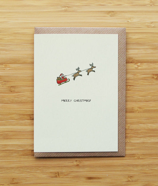 Tiny Santa Sleigh Christmas