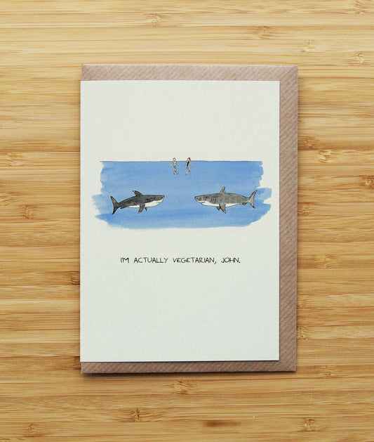 Vegetarian Shark Cards