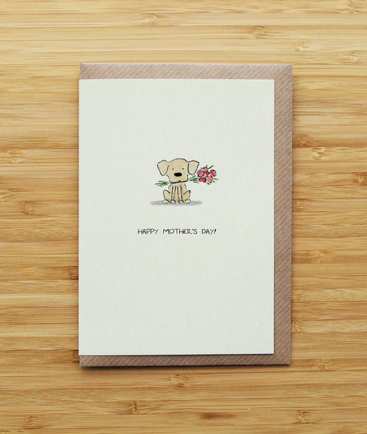 Dog and Flowers - Mother's Day