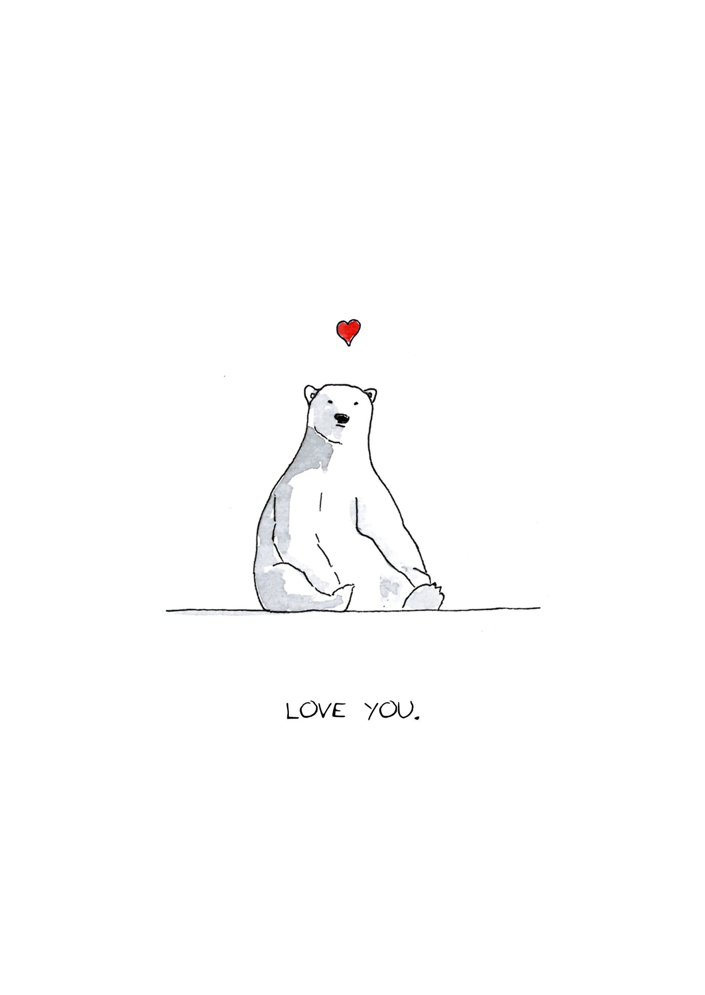 Love Polar Bear Sitting