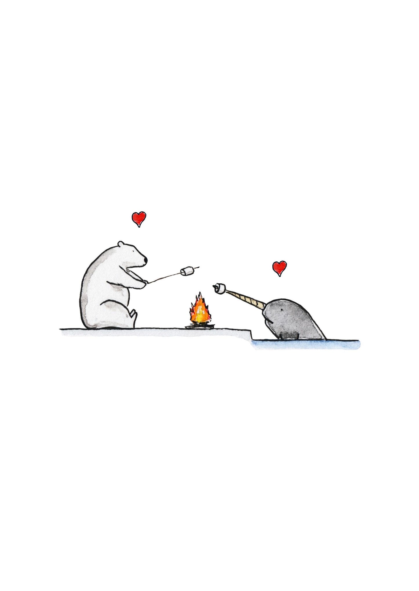 Love Narwhal and Polar Bear