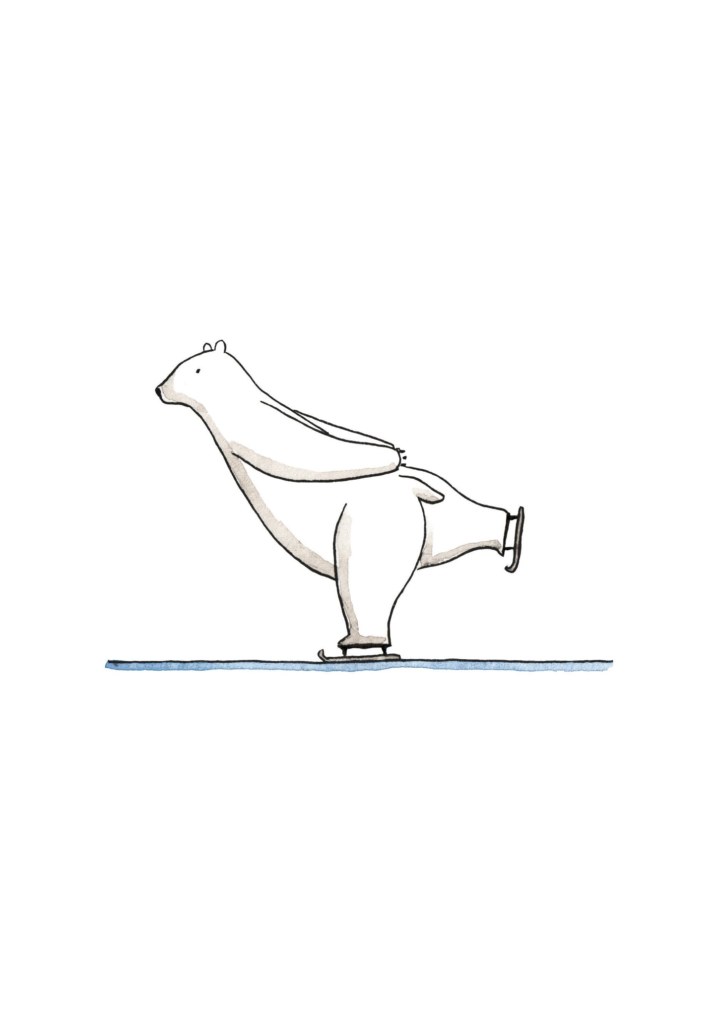 Polar Bear Ice Skating
