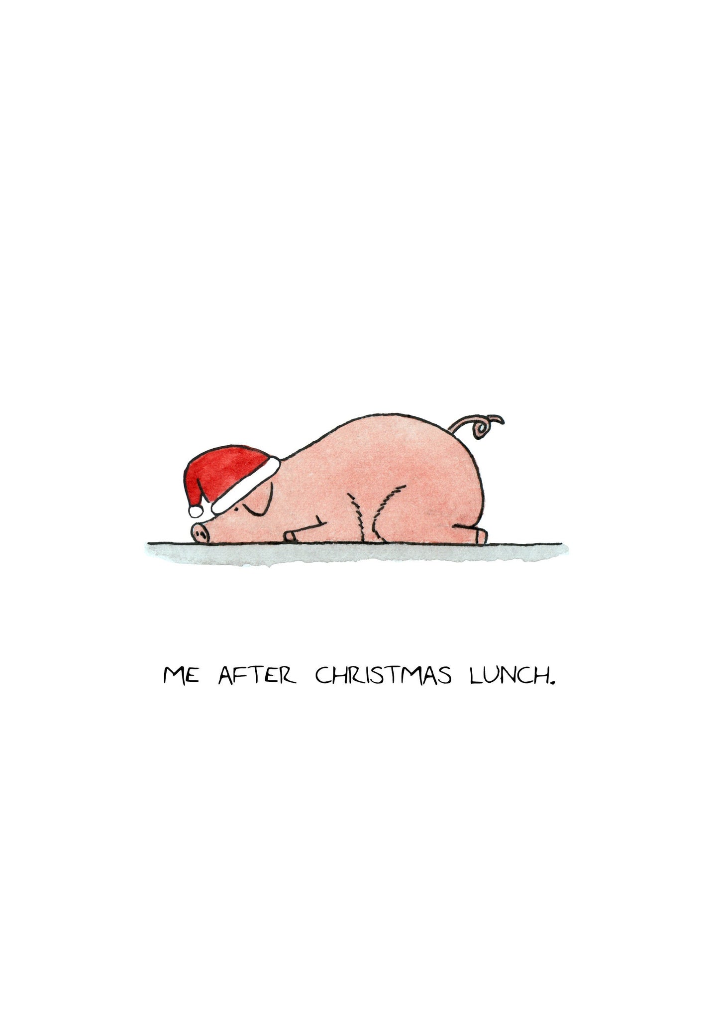 Pig After Lunch Christmas